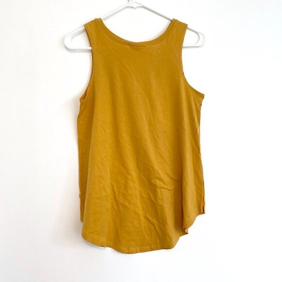 NEW NWT SIMPLY SOUTHERN Lake Life Tank Mustard Yellow Graphic Preppy Cotton sz S - Picture 10 of 11
